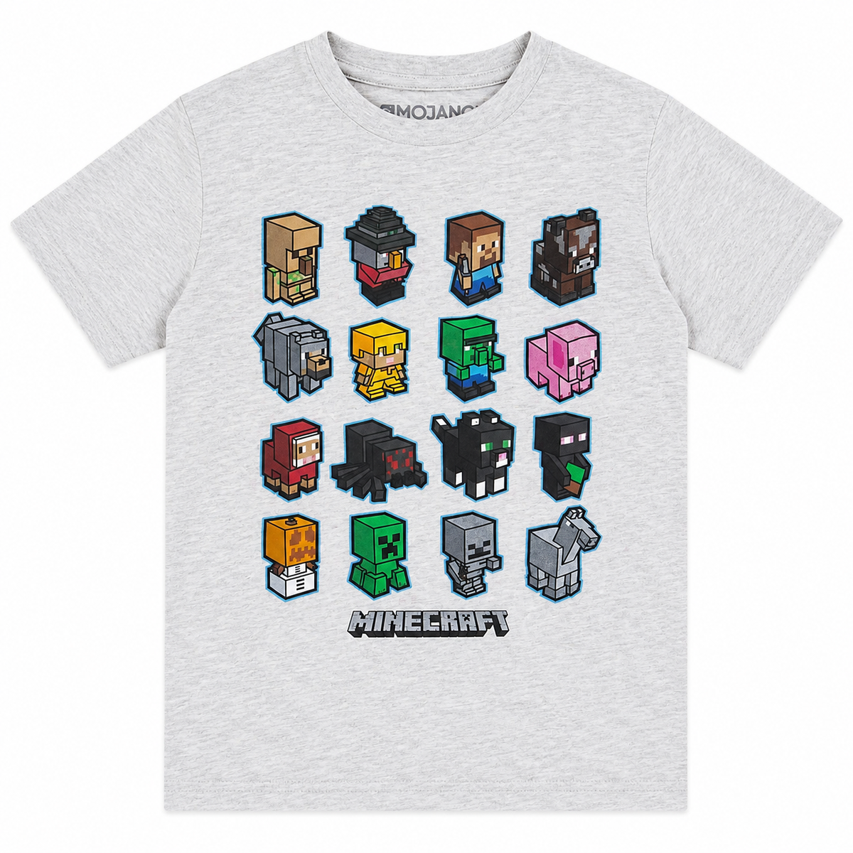 Minecraft Mini Mobs Boys T-Shirt Heather Grey