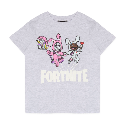 Fortnite Bunny Touble Boys T-Shirt Heather Grey