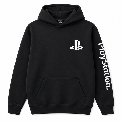 PlayStation PS Logo Boys Pullover Hoodie Black