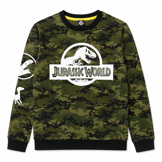Jurassic World Boys Crewneck Sweatshirt Green/Black