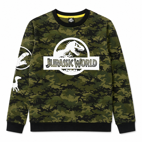 Jurassic World Boys Crewneck Sweatshirt Green/Black