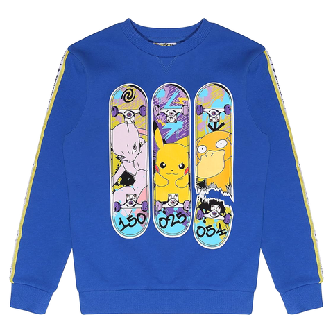Pokemon Boys Crewneck Sweatshirt Royal Blue
