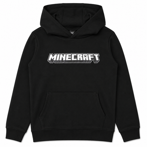 Minecraft Boys Pullover Hoodie Black