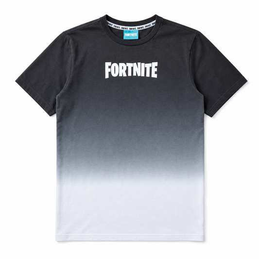Fortnite Boys T-Shirt Dip Dye Charcoal Grey