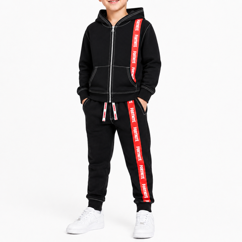 Fortnite Text Logo Boys Jogging Bottoms Black