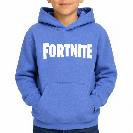 Fortnite Boys Pullover Hoodie Royal Blue Heather