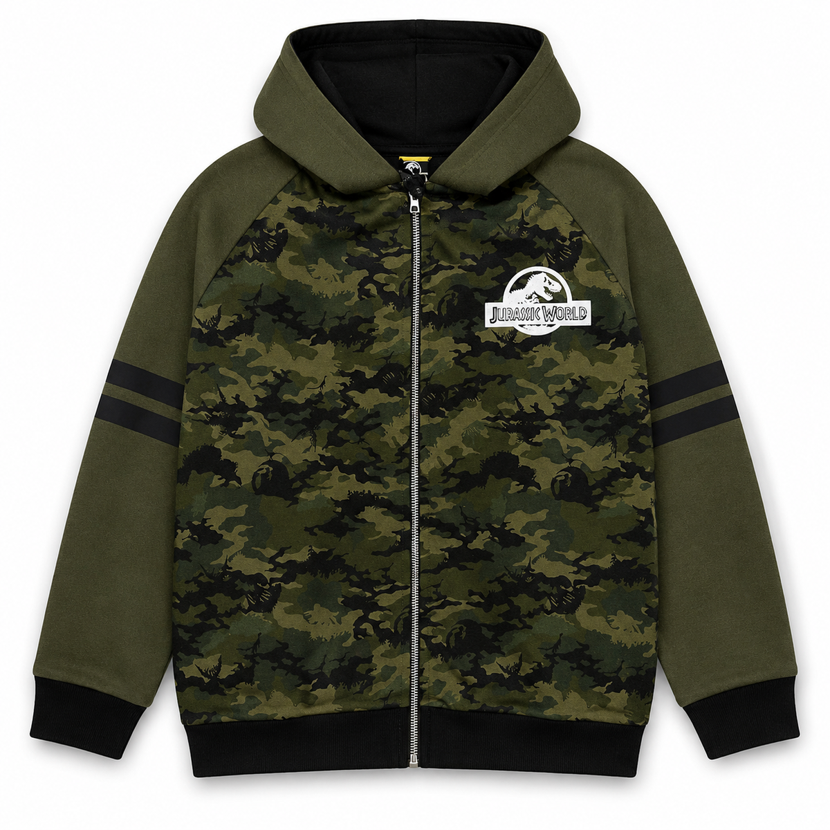 Jurassic World Boys Zipped Hoodie Green/Black