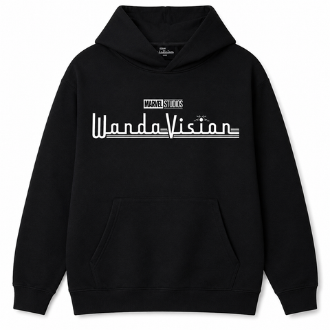 Wanda Vision Logo Boys Pullover Hoodie Black
