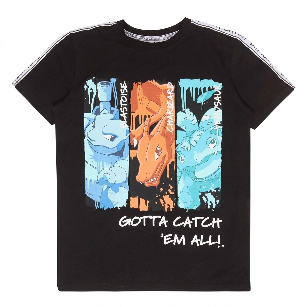 Pokemon Boys T-Shirt Black
