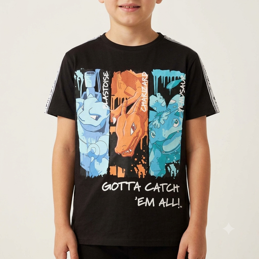 Pokemon Boys T-Shirt Black