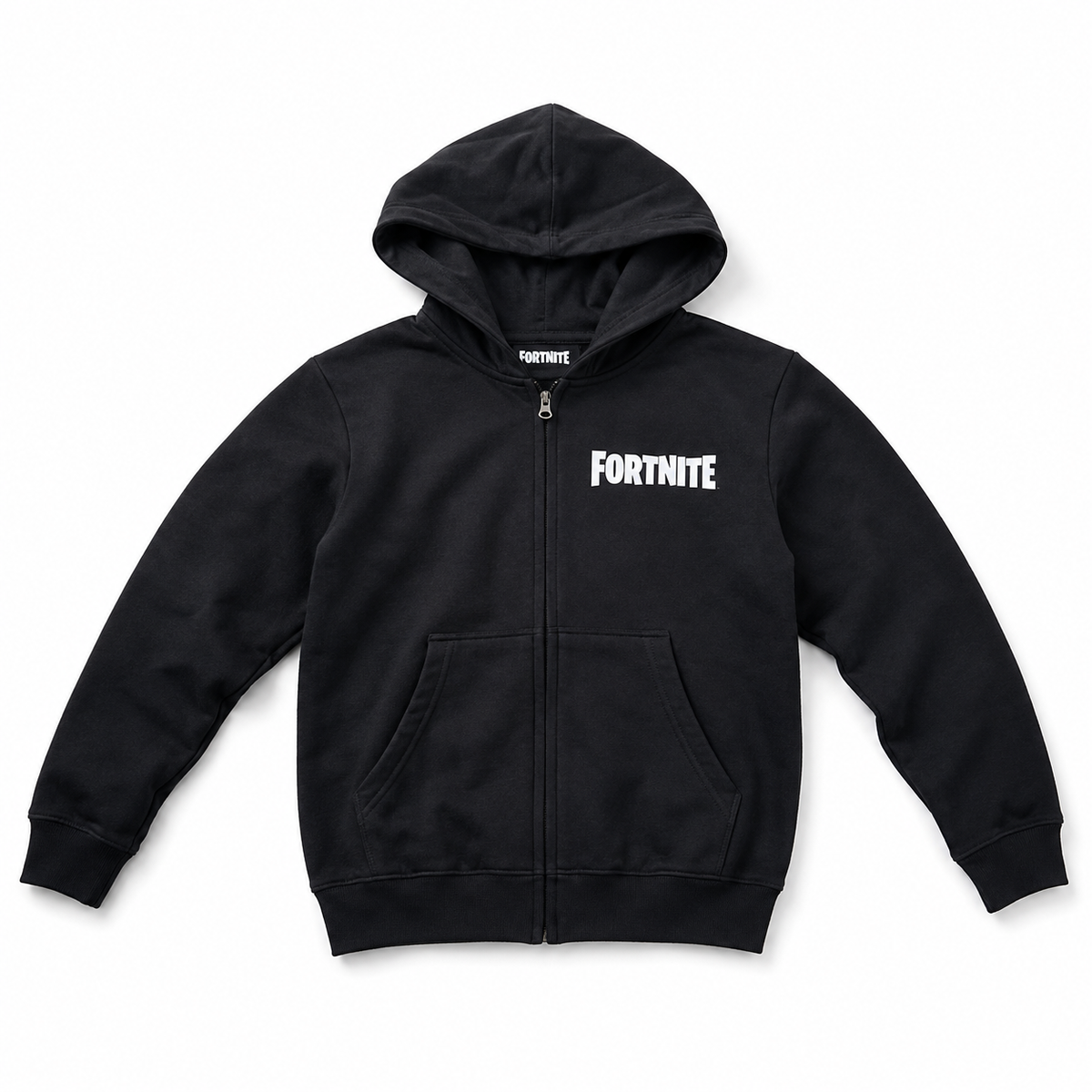 Fortnite Boys Zipped Hoodie Black