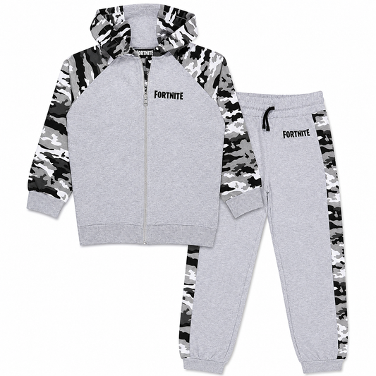 Fortnite Tracksuit Grey Camo Boys