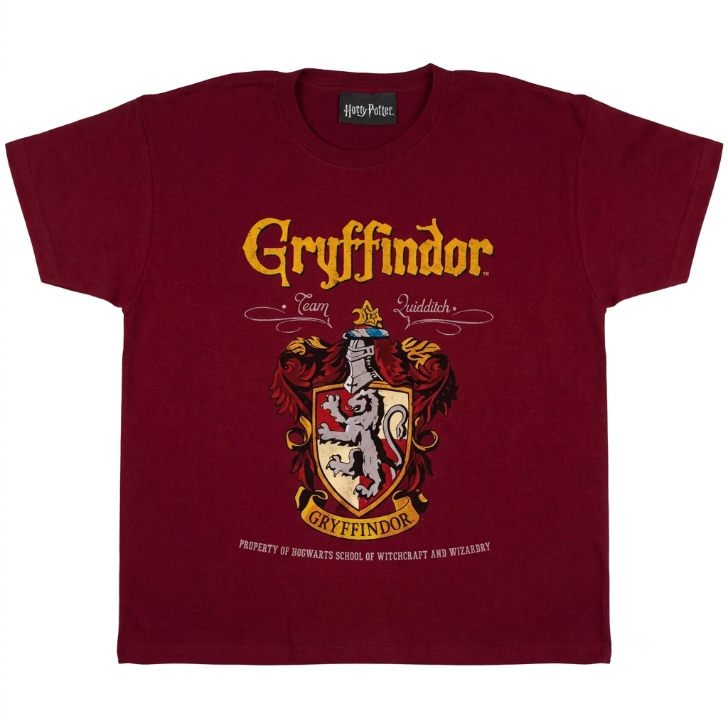 Harry Potter Gryffindor Crest Boys T-Shirt Burgundy
