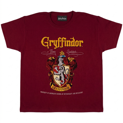 Harry Potter Gryffindor Crest Boys T-Shirt Burgundy