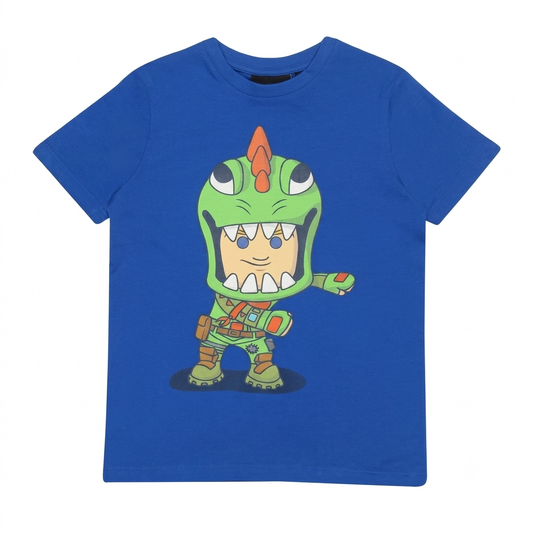 Fortnite Flossing Rex Boys T-Shirt  Royal Blue