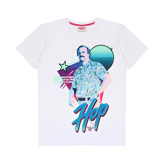 Stranger Things Hopper Boys T-Shirt White