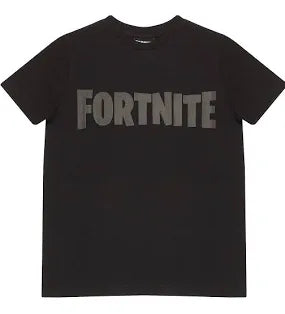 Fortnite Text Logo Boys T-Shirt Black