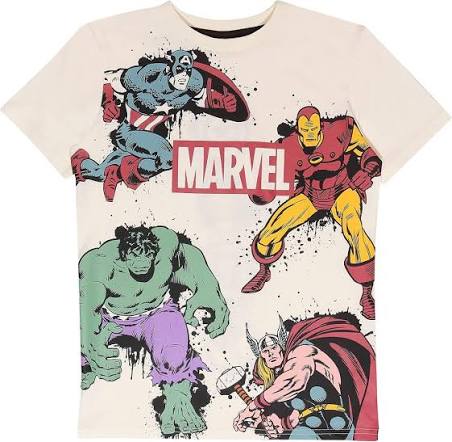 Marvel Comics Boys T-Shirt Beige